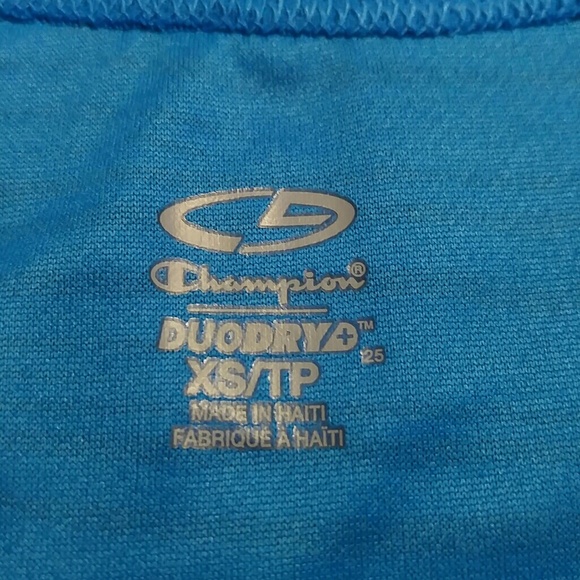 Blue zebra stripe athletic shirt size x-small - Picture 3 of 3